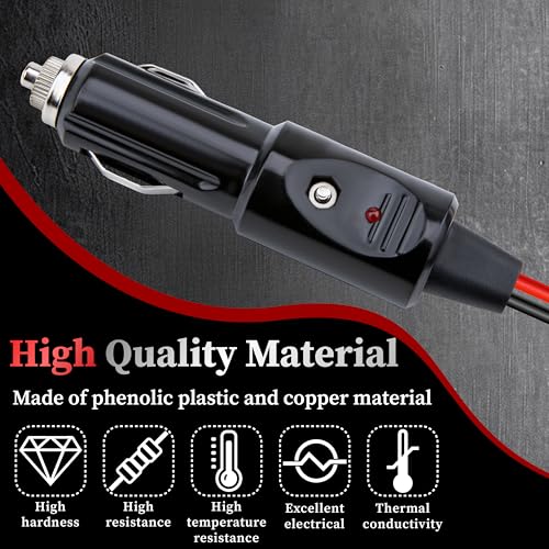 BFXM 12AWG Heavy Duty Cigarette Lighter Plug, 12v Plug with - Product Imagery