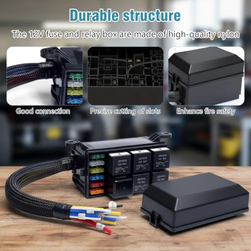 6-Way Modern Car Box 12V Automotive Universal Relay Block - Product Imagery