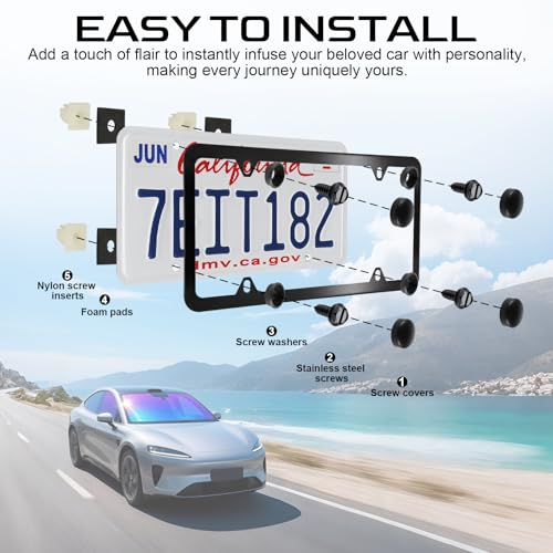 LivTee Rustproof License Plate Screws for Securing License - Product Imagery