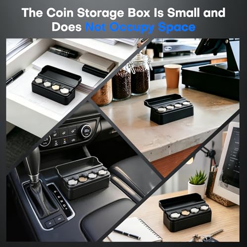 SINGARO Coin Holder for Car, Coin Change Organizer Compatible - Product Imagery