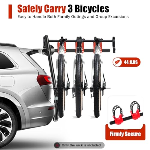 Car Bicycle Rack 3-Bike, Vehicle Trunk Mount Bike Rack F Frame - Product Imagery