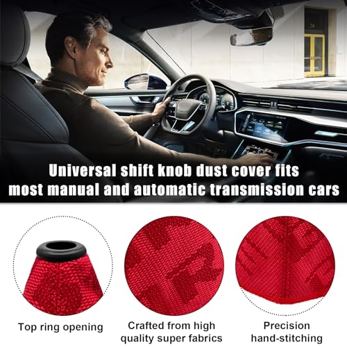 Car Shift Knob Dust Cover, Shift Boot Cover, Hyper Fabric - Product Imagery