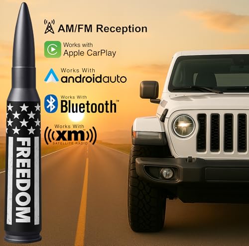 50 Cal Badass Bullet Antenna® Fits Jeep Wrangler JK & JL from - Product Imagery