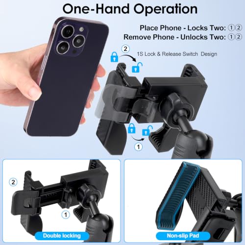 EEEKit Screw Mount Phone Holder: AMPS Base Boat Truck UTV Phone - Product Imagery