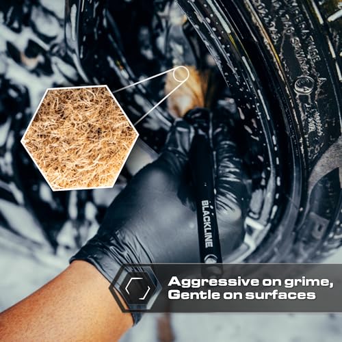 Blackline Car Detailing Brush Set, 2 Pack - Boars Hair Bristles, - Product Imagery