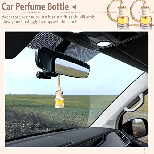 BBTO 100 Pcs Car Diffuser Bottles Empty Bulk with Wood Cap, - Product Imagery