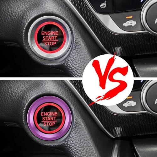 TOMALL Aluminum Engine Start Stop Push Button Cover Trim - Product Imagery