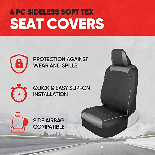 Motor Trend Black Cloth Car Seat Covers for Front Seats – - Product Imagery