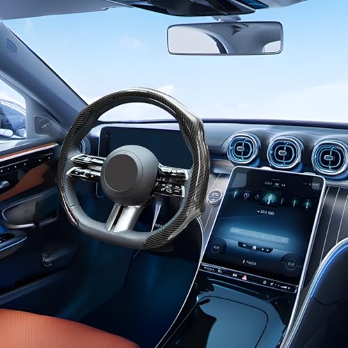 Zpana Carbon Fiber Car Steering Wheel Cover, Non-Slip - Product Imagery