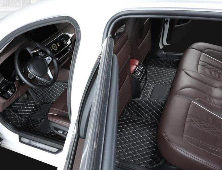 SARAHS Customized car Floor mats (Black Beige 2) - Product Imagery