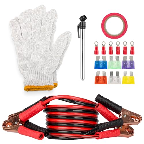 Stalwart Roadside Emergency Car Kit, 30-Piece, Gray/Red - Product Imagery