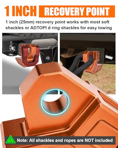 2’’ Hitch Skid Plate Protection for Off-Road Trucks, Orange - Product Imagery