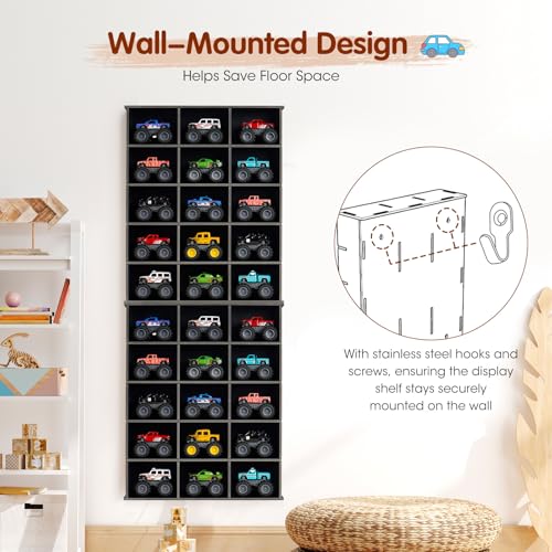 Krafetto 2 Pack 15-Slot Monster Truck Display Shelves, Wall - Product Imagery