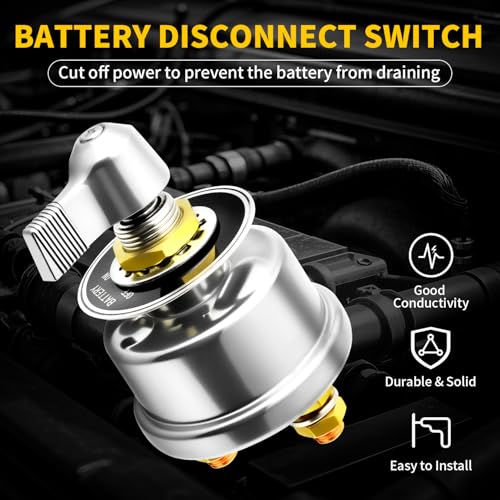200A 12V Battery Disconnect Switch Heavy Duty, Quality Battery - Product Imagery