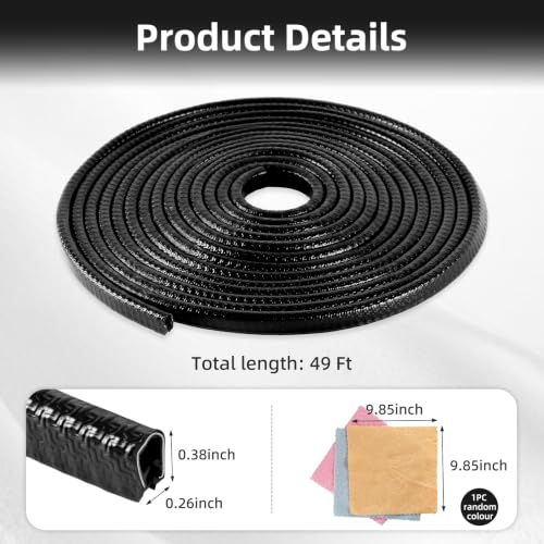 SINGARO 49Ft (15M) Car Door Edge Guard, No Glue Car Door Entry - Product Imagery