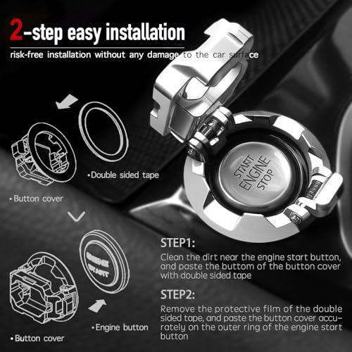 𝙊𝙧𝙞𝙜𝙞𝙣𝙖𝙡 | Tybasthe Push Start Button Cover, Car Engine - Product Imagery