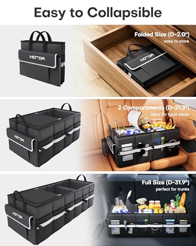 HOTOR Trunk Organizer - Car Organizer with Built-In Leakproof - Product Imagery