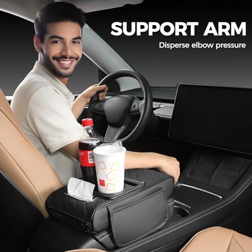 FREESOO Universal 5-in-1 Car Middle Center Console Cover with - Product Imagery