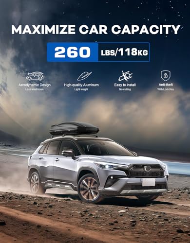 Wonderdriver Roof Rack Cross Bars 260lb for Toyota Corolla Cross - Product Imagery