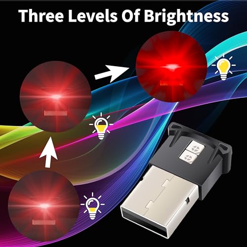 BFXM 2PCS Mini USB Car Light, 5V USB Light for Car, 8 Switchable - Product Imagery