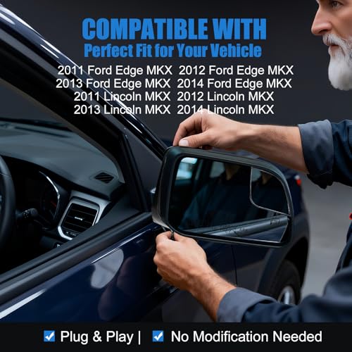 Passenger Side Mirror Replacement for Ford Edge MKX 2011 2012 - Product Imagery
