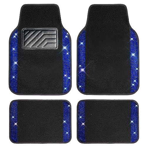CAR PASS Bling Rhinestones Diamond Car Floor Mat,Sparkly Glitter - Product Imagery