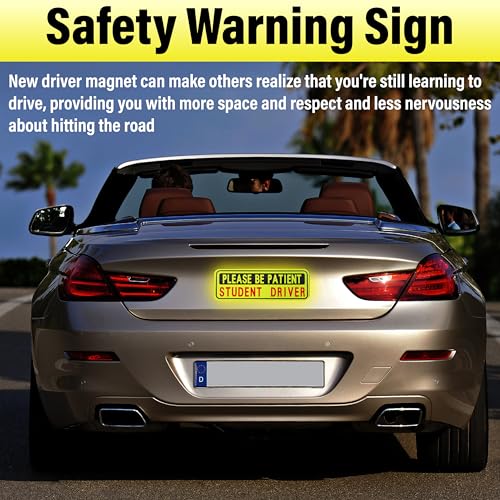 BFXM 4 PCS Student Driver Magnet for Car, New Driver Magnet for - Product Imagery