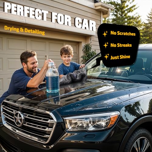 SMINDER 2-Pack 1200 GSM Car Drying Towels – Microfiber Towels - Product Imagery