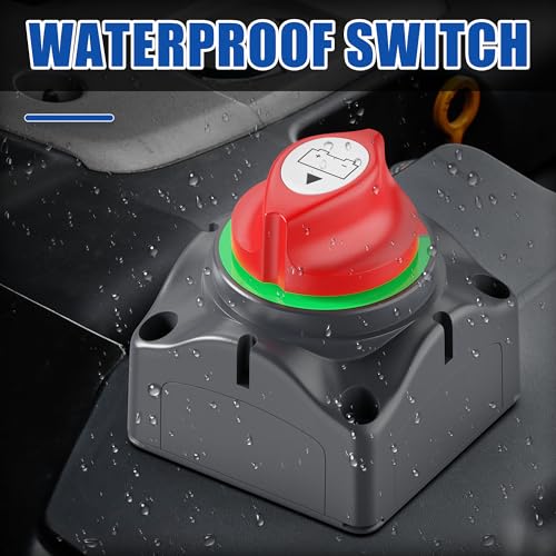 Joinfworld Battery Disconnect Switch 12V-48V Waterproof Marine - Product Imagery