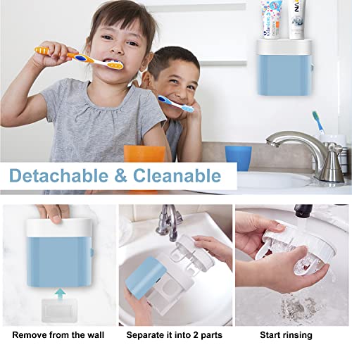 GFWARE Wall Toothbrush Holder and Toothpaste Dispenser with - Product Imagery