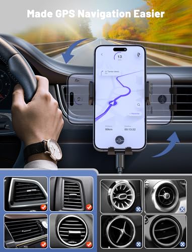Wireless Car Charger, MOKPR Auto-Clamping Car Mount 15W/10W/7.5W - Product Imagery