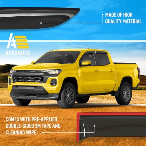Extra Durable Window Deflectors Tape-On Window Visors Rain - Product Imagery