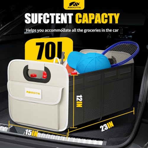 MIKKUPPA Car Trunk Organizer - 70L Collapsible SUV Trunk - Product Imagery