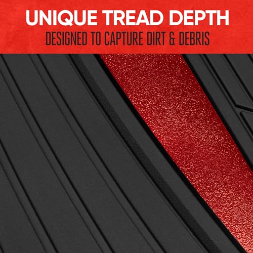 Motor Trend ChromeTech Car Floor Mats Full Set - Durable Rubber - Product Imagery