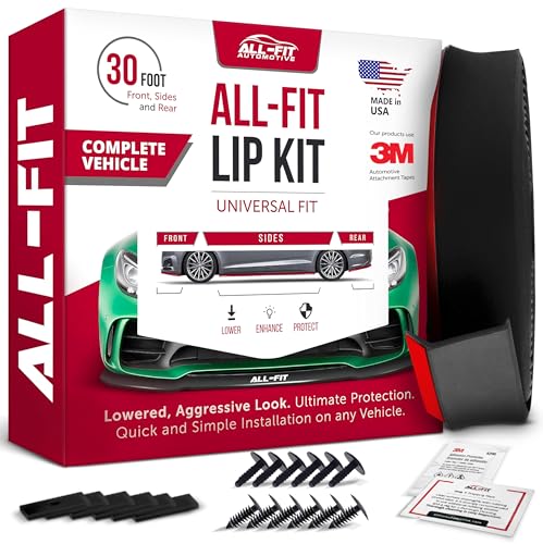 All-Fit Complete Lip Kit for Bumper & Side Skirt (1.5”W x 30’L, - Product Imagery