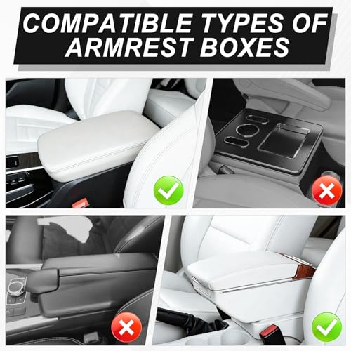 SINGARO Car Center Console Cover Pad, Universal Leather - Product Imagery