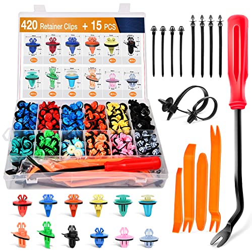 GOOACC 420Pcs Fender Moulding Clips Assortment Kit - Product Imagery