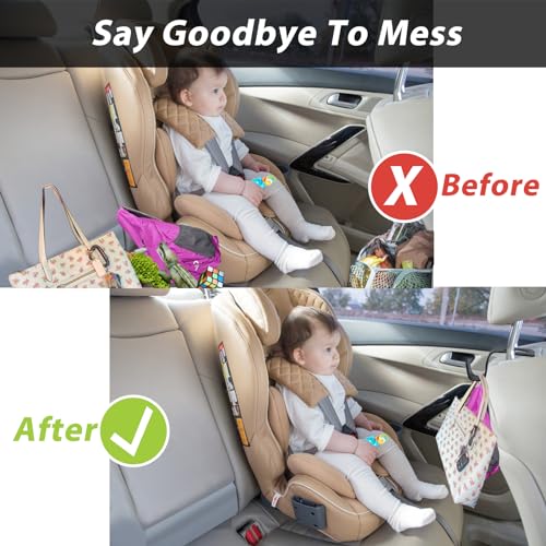 Purse Hook for Car Seat Headrest, Seat Back Storage Hook - Product Imagery