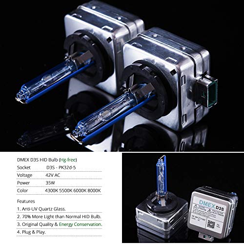 DMEX D3S HID Headlight Bulbs 4300K Warm White Xenon 35W 66340 - Product Imagery