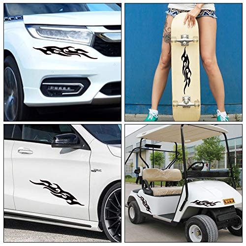 TOMALL 2 Pcs 40cm Flame Reflective Sticker for Car Flame Racing - Product Imagery