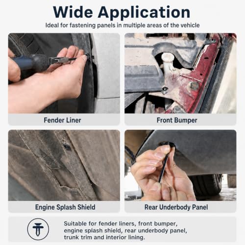 150Pack Nylon Universal Cable Tie Buckle, Zipper Clips for Cars, - Product Imagery