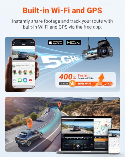 Vantrue N4 Pro S 4K 3 Channel Dash Cam, Triple STARVIS 2 HDR Car - Product Imagery