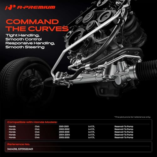 A-Premium Power Steering Reservoir Hose Assembly Compatible with - Product Imagery