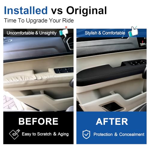 AOMSAZTO Car Door Armrest Pads Leather for Honda CRV 2007-2012 - Product Imagery