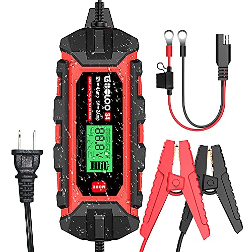 GOOLOO S4 4A Car Battery Charger, 6V/12V Smart Trickle Charger - Product Imagery