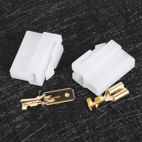 T Type 2 Pin Power Plug Car Radio Cable Connectors Set KEN WO OD - Product Imagery