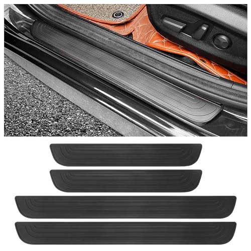 4PCS Car Door Sill Protector,Anti-Scratch Rubber Car Door - Product Imagery