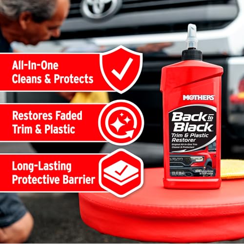 Mothers Back-to-Black Trim & Plastic Restorer, 12 oz. (06112) - Product Imagery