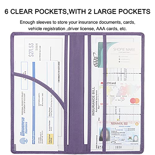 LumiMokki Premium Car Registration & Insurance Card Holder, - Product Imagery