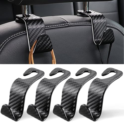 LivTee Car Purse Hook, 4 Pack Universal Auto Seat Headrest Hook - Product Imagery
